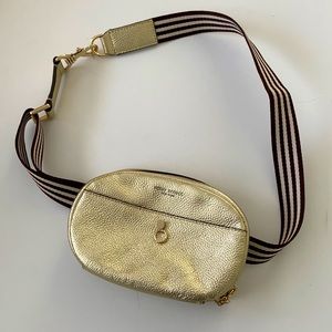 Henri Bendel Metallic Gold About the Town Belt Bag